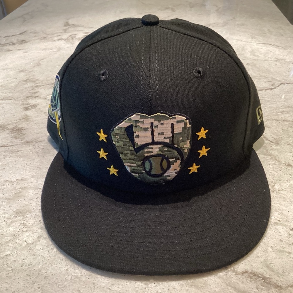 milwaukee brewers new era hat 7 1/4 fitted